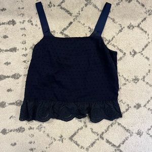 J Crew navy tank top.